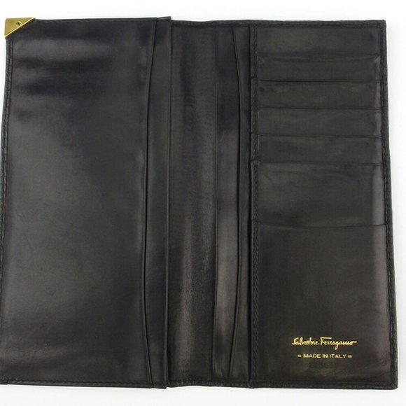 Salvatore Ferragamo length wallet Lizard tone type Auth used L3379 - Picture 7 of 8